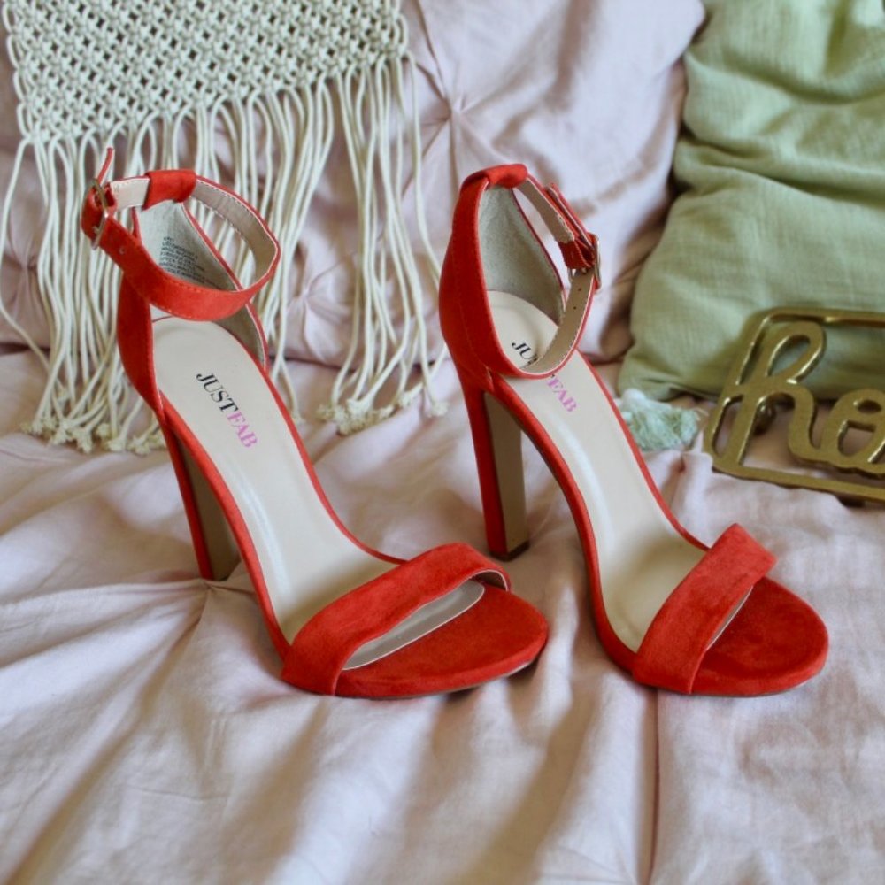 JustFab 5in Orange Heels
